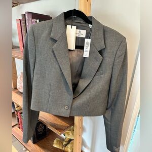 Aritzia Babaton Arbus Cropped Blazer – Grey – NWT – Size 6